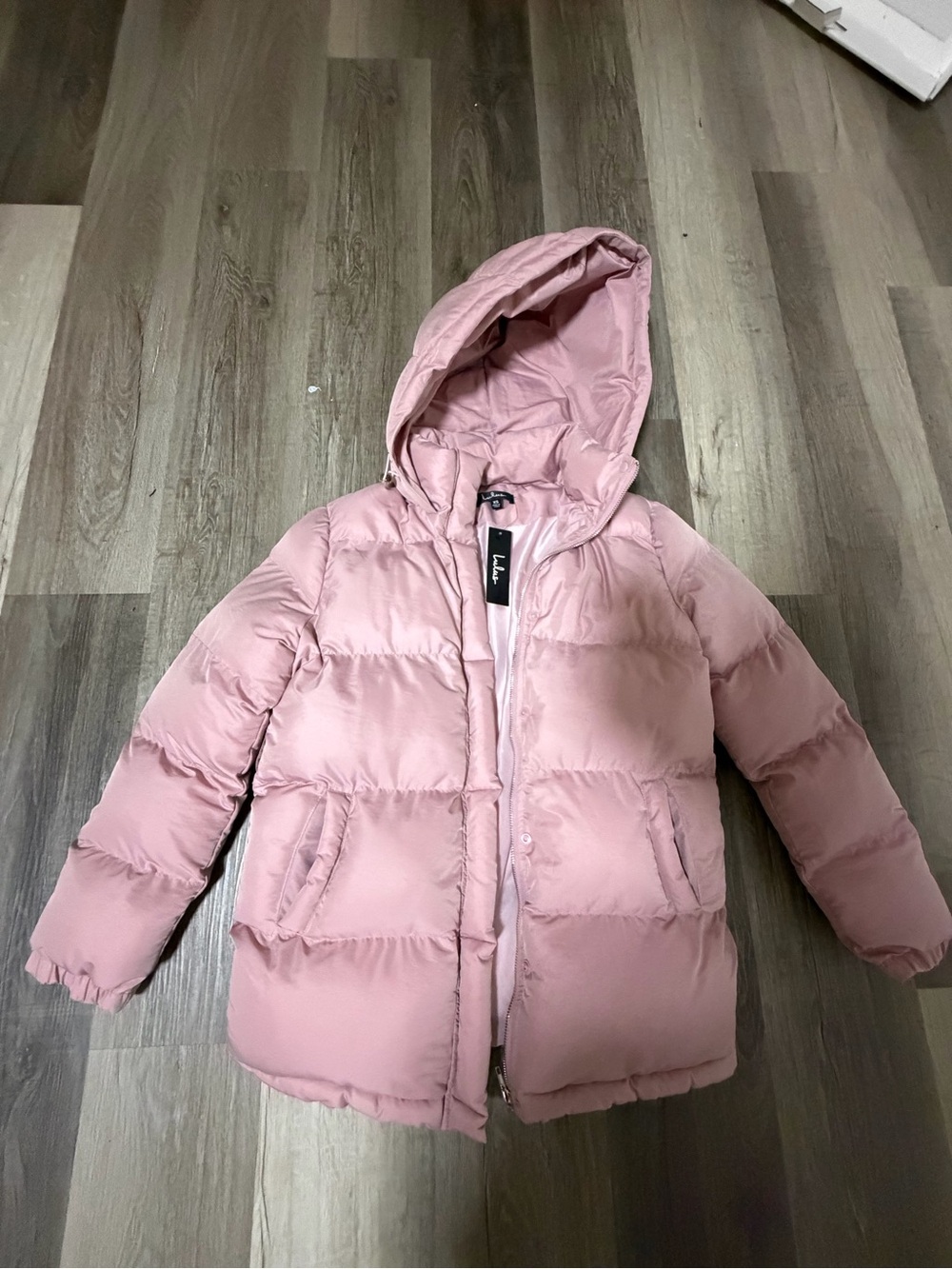 Lulu's Blush Pink Puffer Jacket with Hood